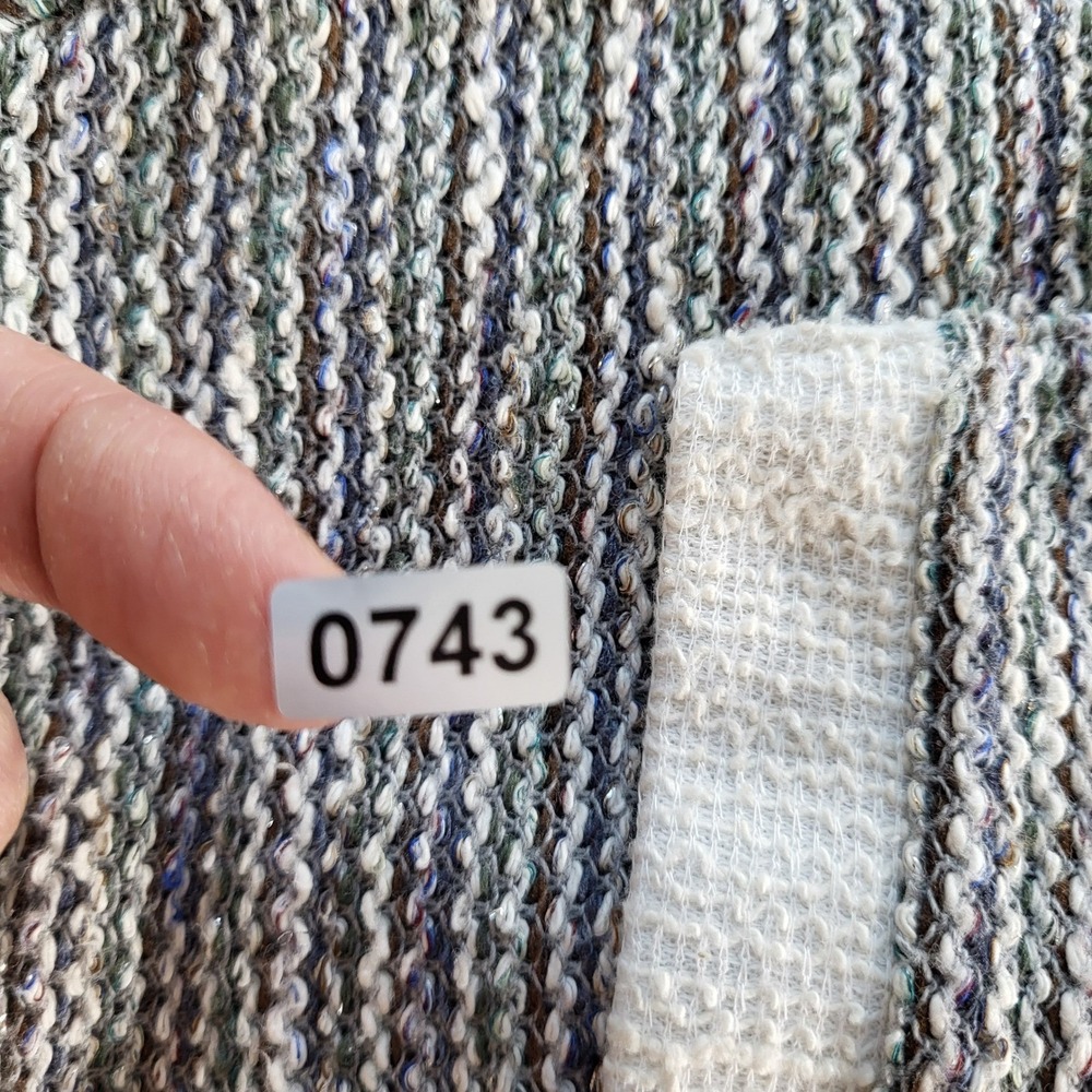 Zara Trafaluc Blue White Textured Knit Two Piece Skirt Set Small S Short Sleeve - Picture 12 of 12